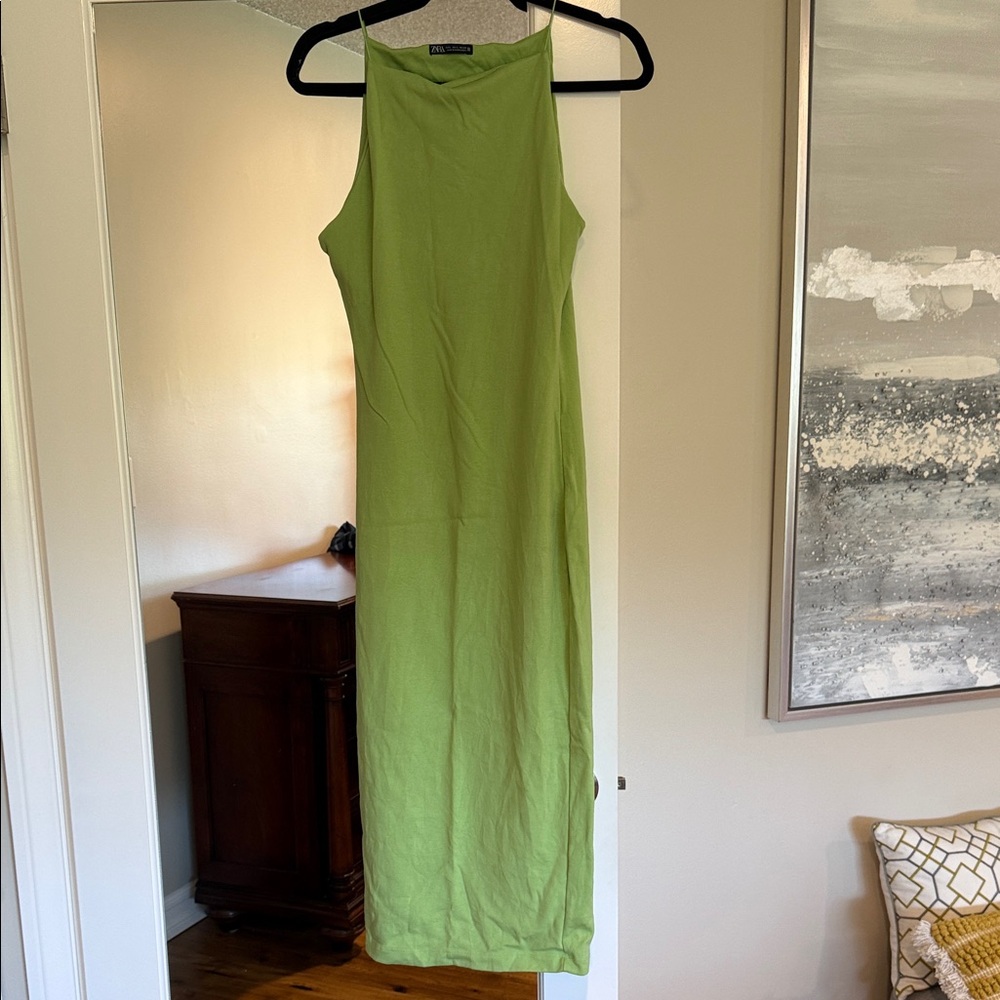 Zara Light Green Maxi Dress